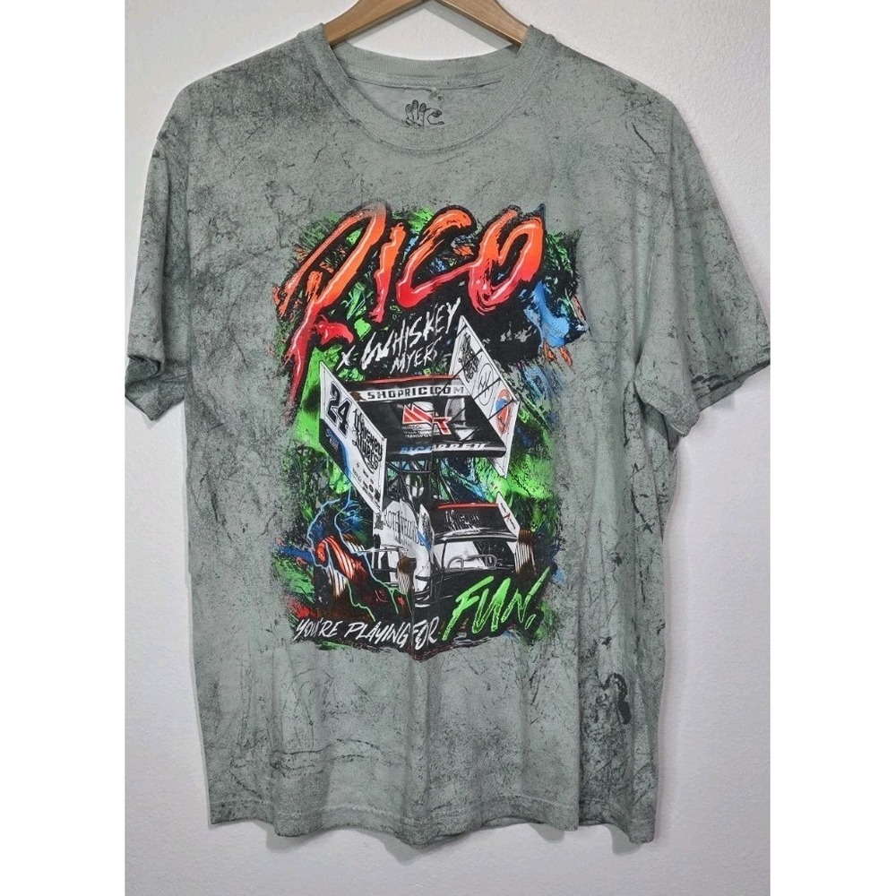 Whiskey Myers Wiggy RICO‎ Graffiti Retro TShirt Unisex L Band Concert Music EUC